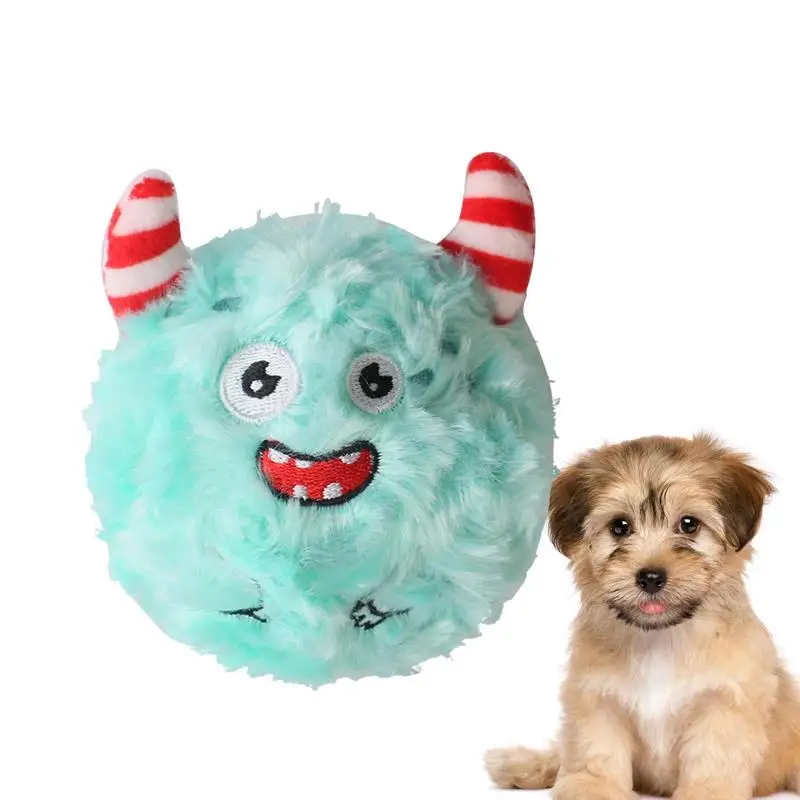 Interactive Dog Toys Bouncing Giggle Shaking Ball Dog Plush Toy Moving Sounds Beast Puppy Toys For Small Medium Dogs