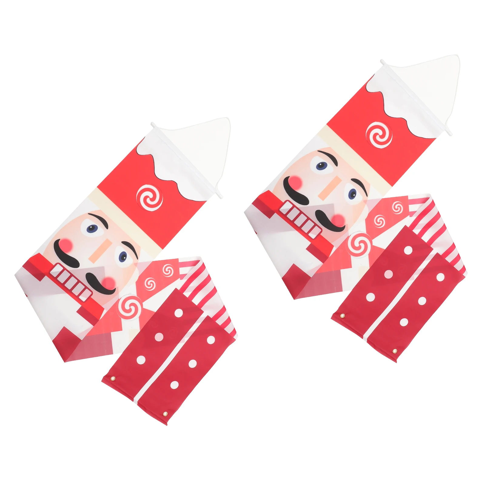 

1Set Christmas Door Banner Polyester Xmas Porch Sign Hanging Couplets Home Office Holiday Decoration Festive Atmosphere