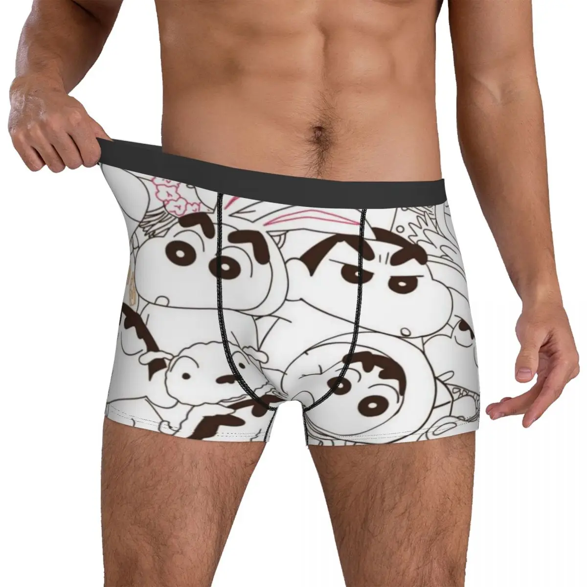 

Funny Crayons Shin-chans Underwear Customs Trunk Quality Men's Underpants Breathable Boxer Brief Birthday Gift