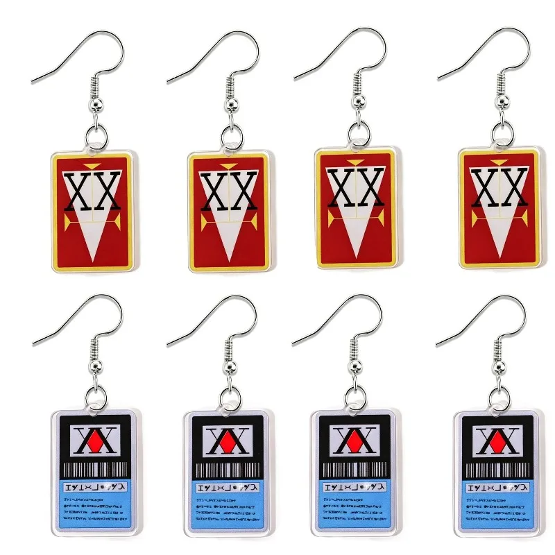 2D Hot Anime Peripheral License Acrylic Earrings Hanging Simple Fashion Vintage Lucky for Women Jewelry Accessory