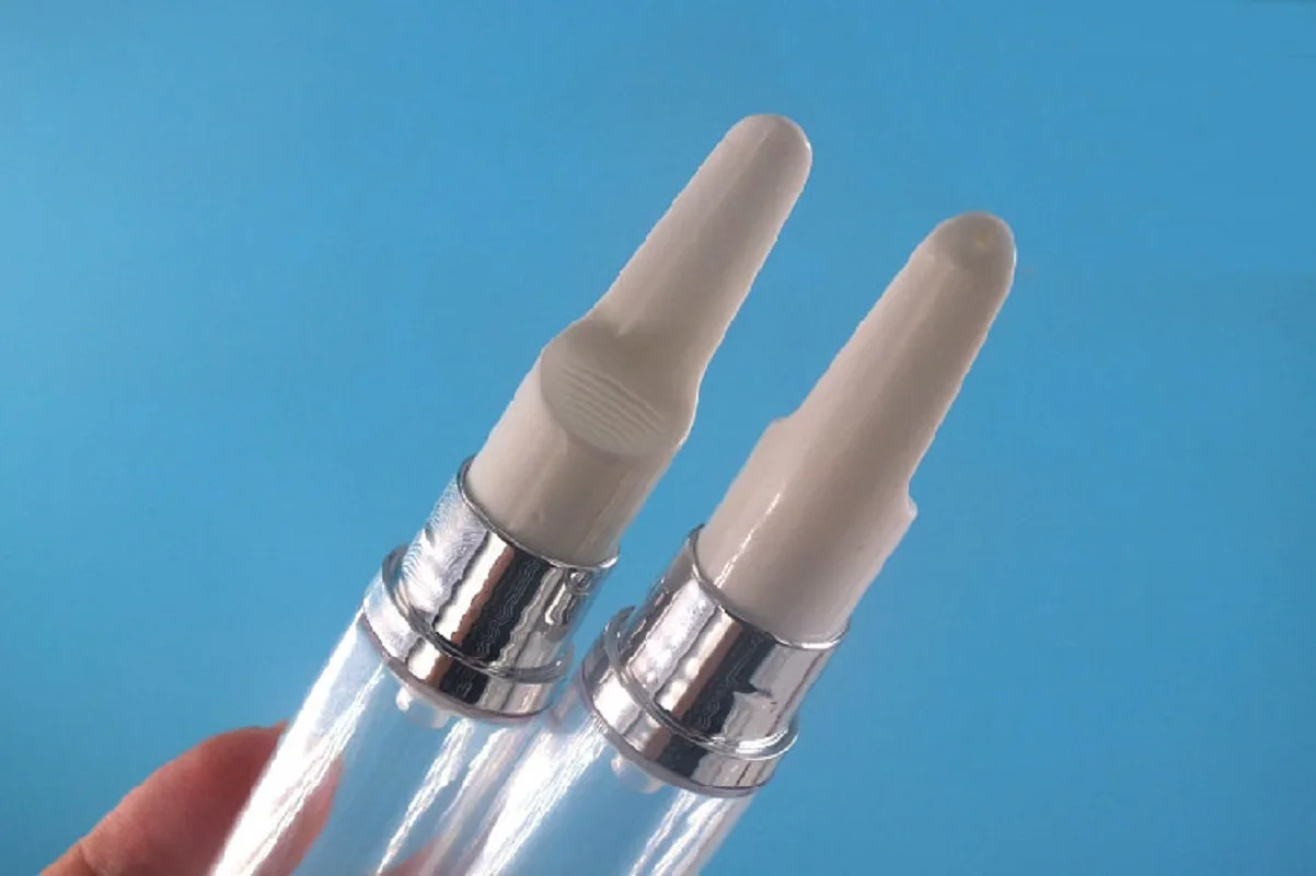 

10ML 12ml clear airless bottle silver long press pump lotion/emulsion/eye serum/essence toner balance skin care cosmetic packing