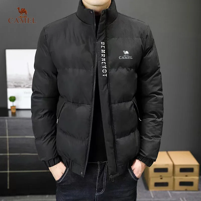 À prova de vento e à prova dwindproof água outono e inverno ao ar livre jaqueta de inverno para homem inverno grosso gola para baixo