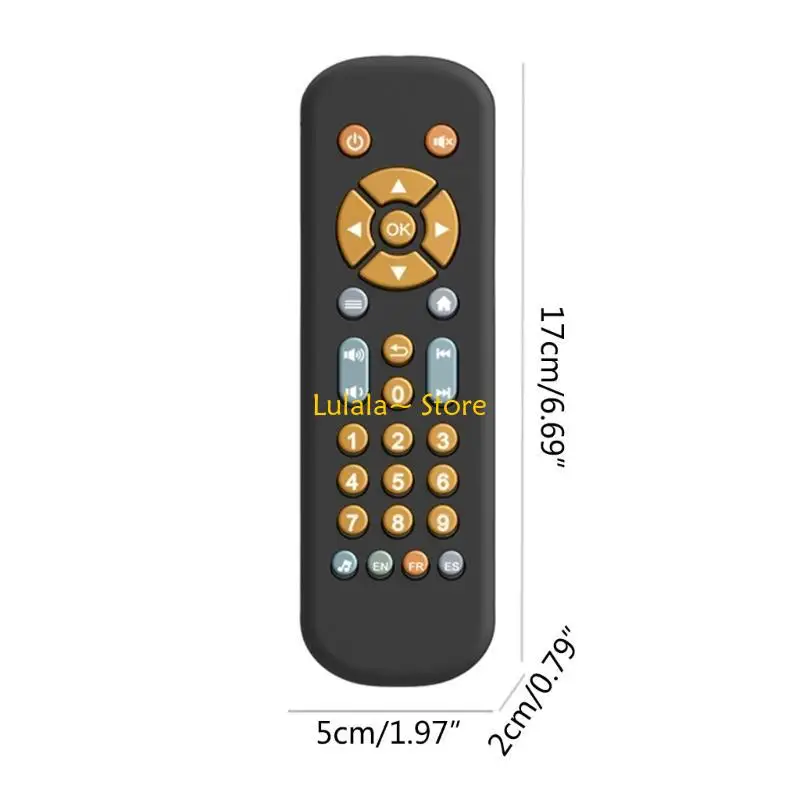 Y4QA Sounding Remote Music Toy for Baby Realistic Remote Control Chewing Toy Safety Infant Music Early Educational Toy