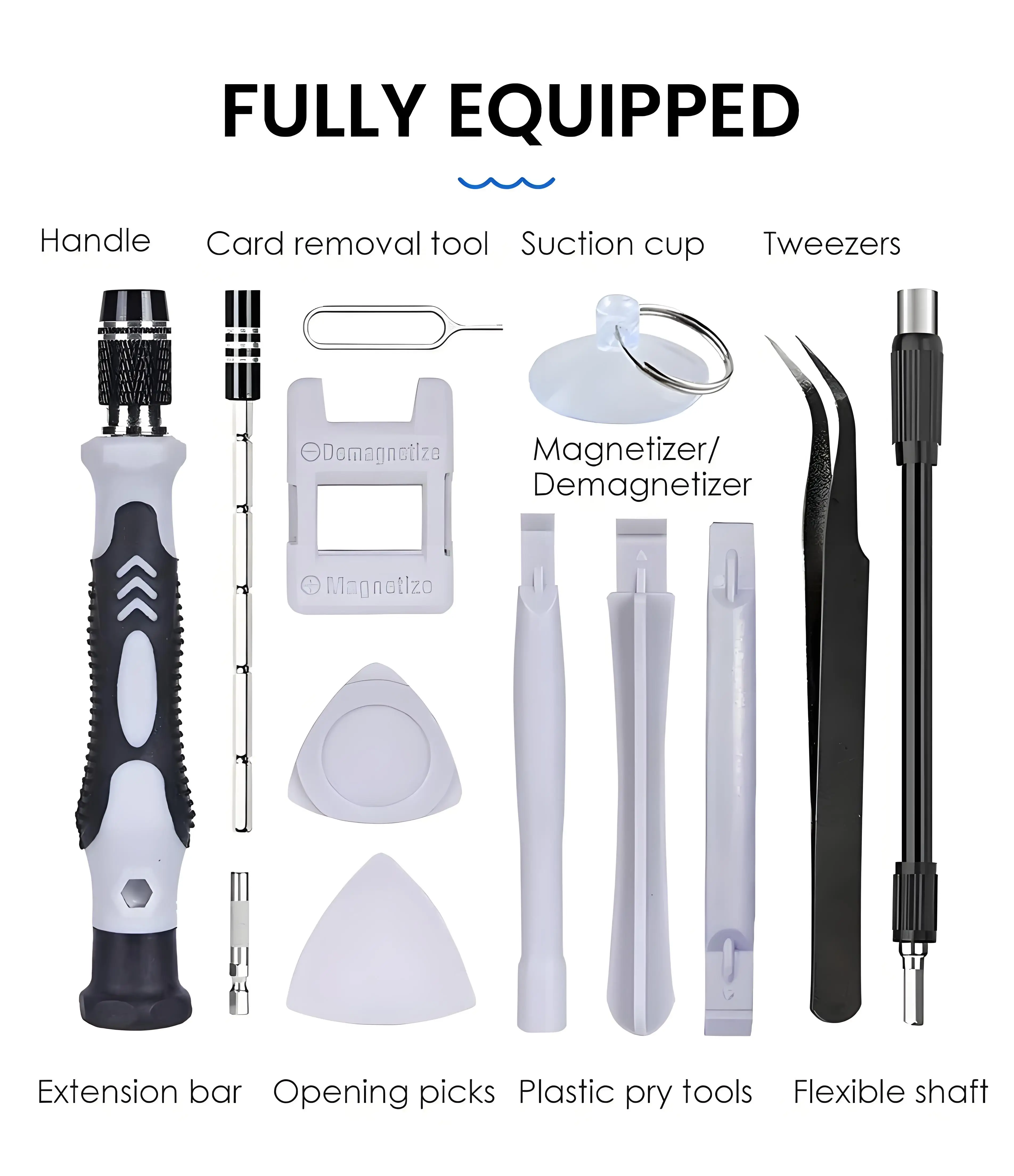 115 in 1 Precision Screwdriver Set Professional Multi-Function Repair Tool with 98 Magnetic Screw Driver Bits for iPhone Glasses