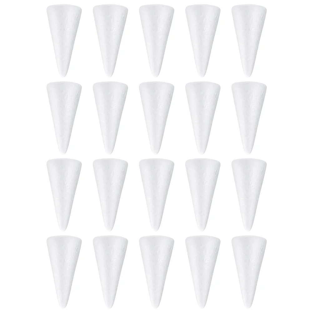 20 Pcs Toy DIY Foam Cone Child Kids Christmas Decorations Cone-shaped Foams