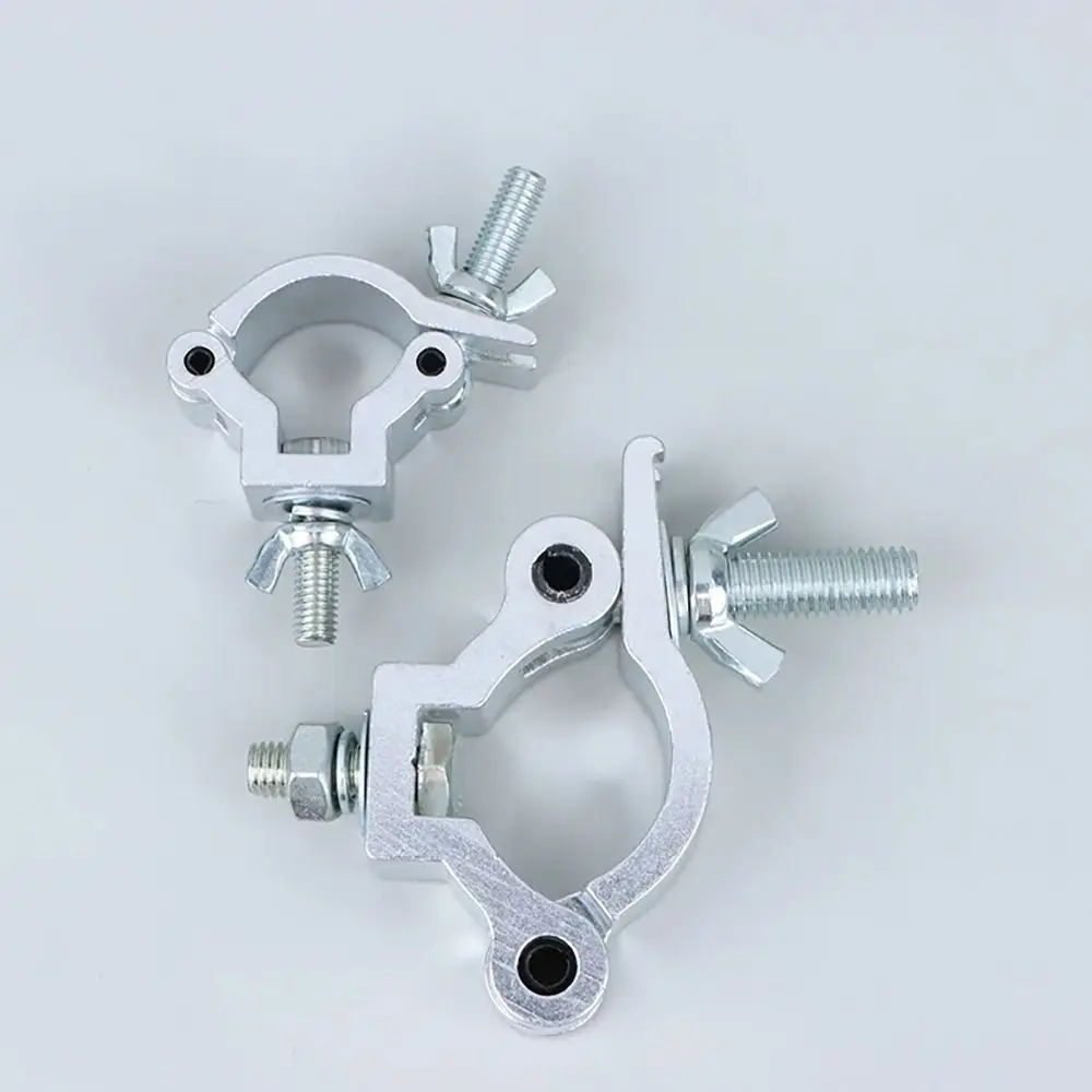 1Pcs Aluminum Alloy Stage Lights Truss Clamp Clip Bracket Quick Release DJ Light Clamps Silver 18-21mm 38-52mm Lamp Hanger Hooks