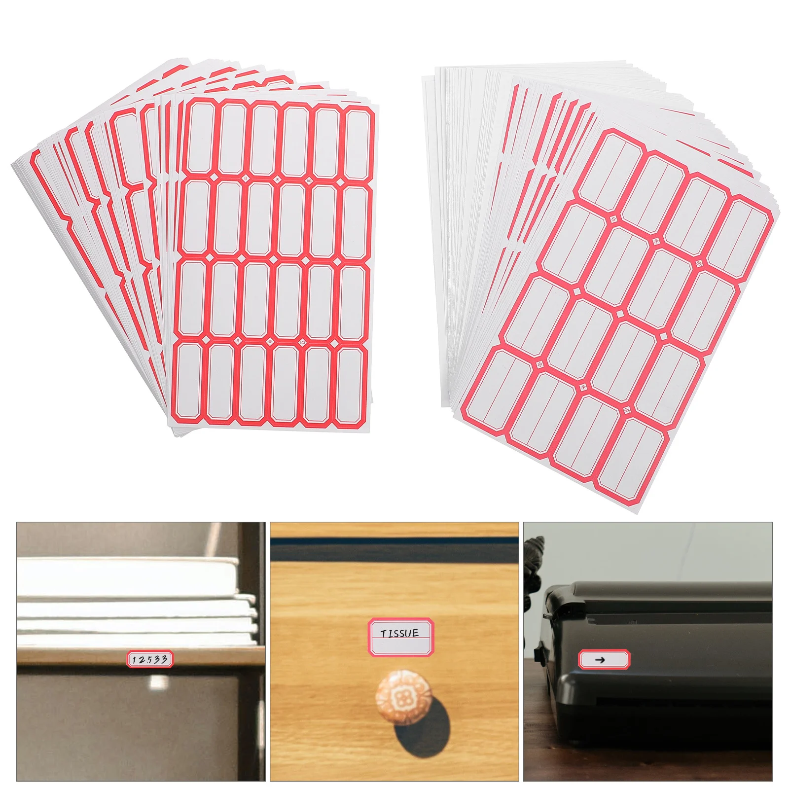 136 Sheets Handwritten Label Stickers Self-Adhesive Office Labels for Home Organization Multi-Function Sticky Price Tags
