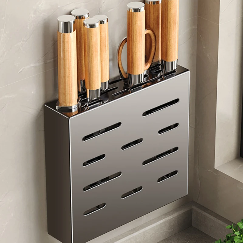 

Premium Kitchen Knife Storage Box - Non-Perforation Wall-Mounted Knife Holder & Accessories Organizer, Essential Kitchen Item