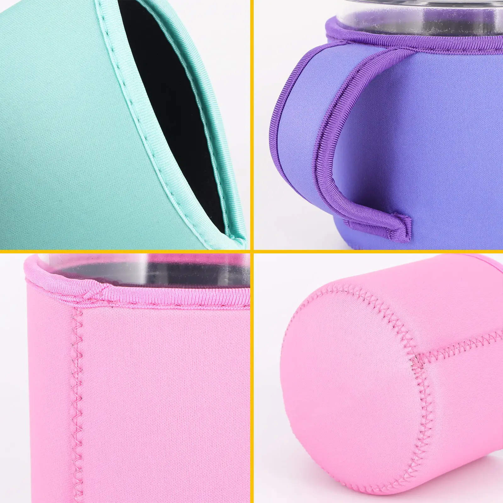 Neoprene Ice Cream Sleeve with Handle Reusable Insulated Sleeves for Ninja Creami Pints NC301 NC300 NC299AMZ Series Containers