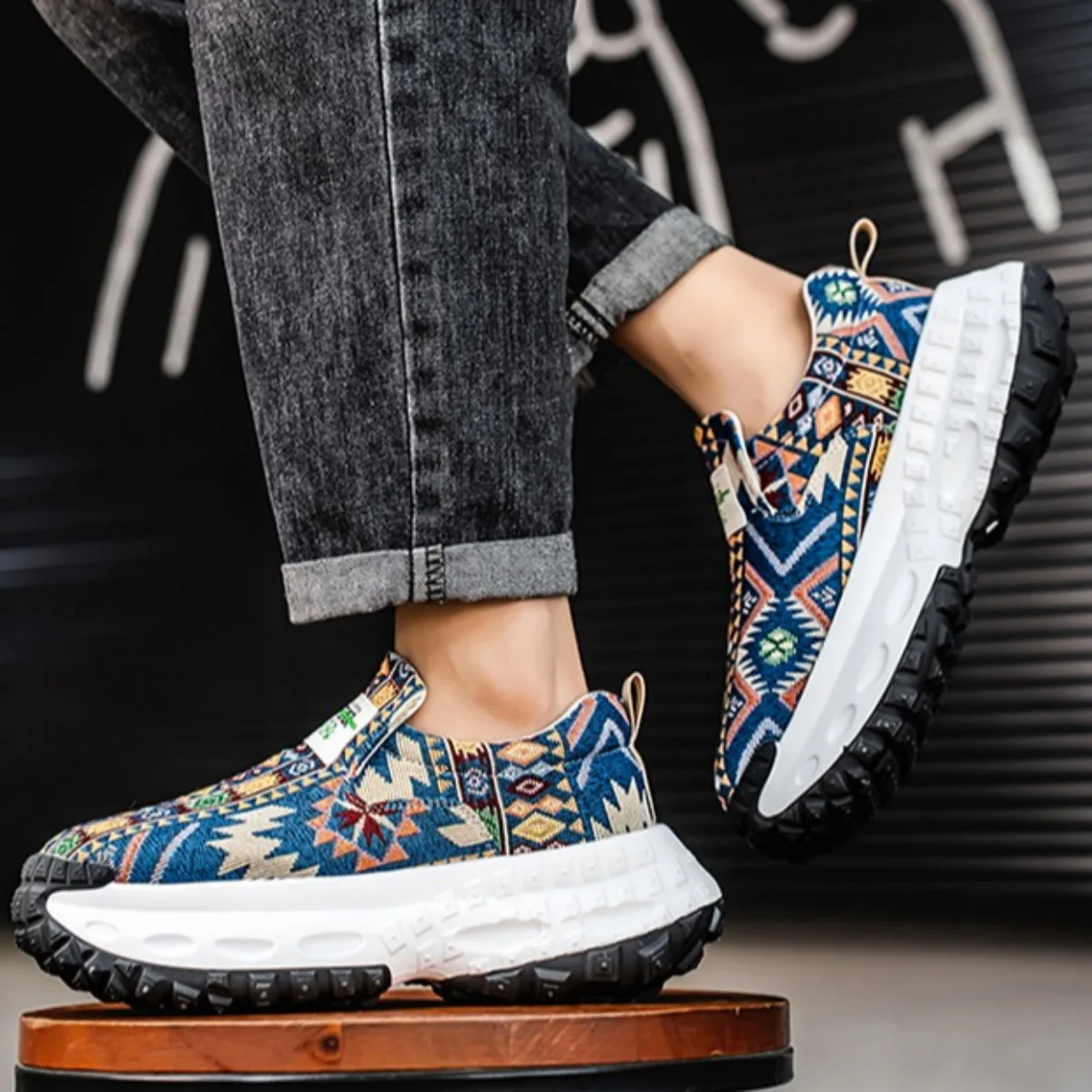 

Men's Spring Slip-On Sports Shoes - Breathable Soft Thick-Soled Casual Shoes, Comfortable Daily Wear Zapatos Para Hombre