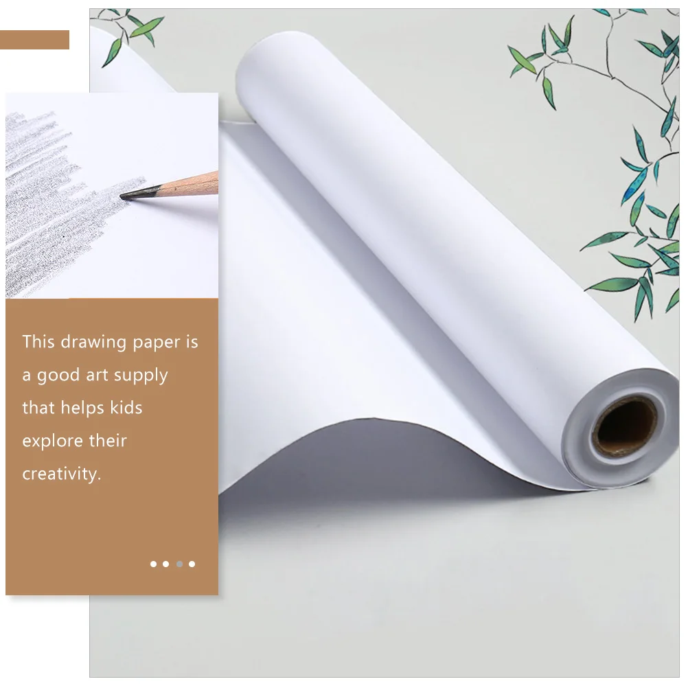 

1 Roll Painting Graffiti For s Drawing Arts Crafts Sturdy Blank White Paper Roll Use With Crayons Markers Colored Pencils