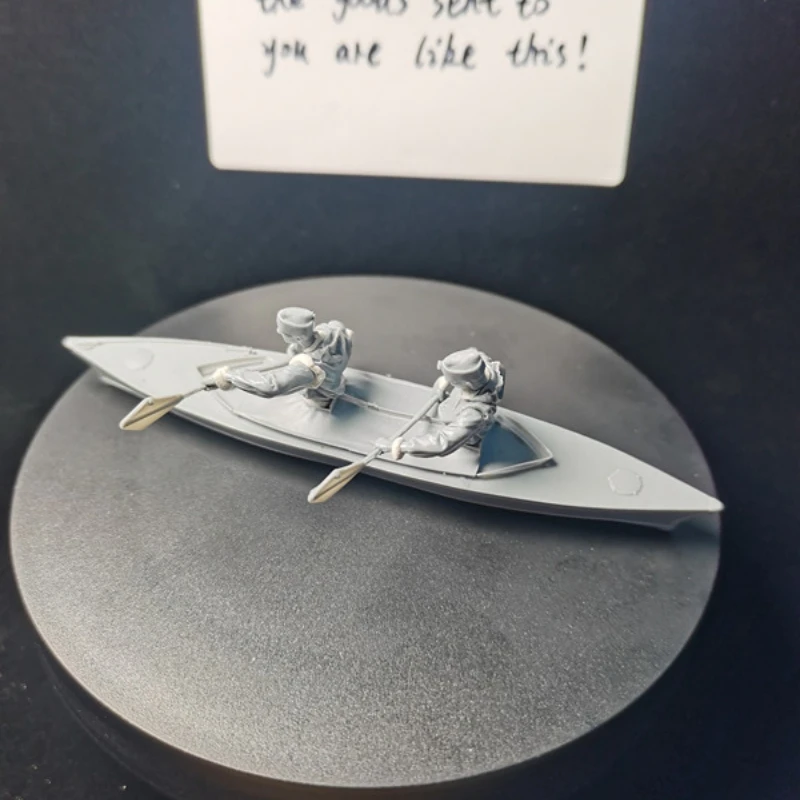 Resin Model Figure, 1/35 Scale Heroes Twin Paddle , GK, Unassembled and Unpainted Kit, 3D DIY Toy