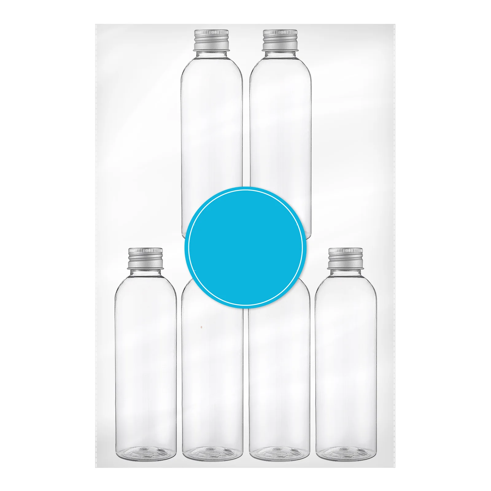 6 uds botellas de plástico botellas de viaje recargables de 200Ml para artículos de tocador loción vacía champú acondicionador contenedores ligeros