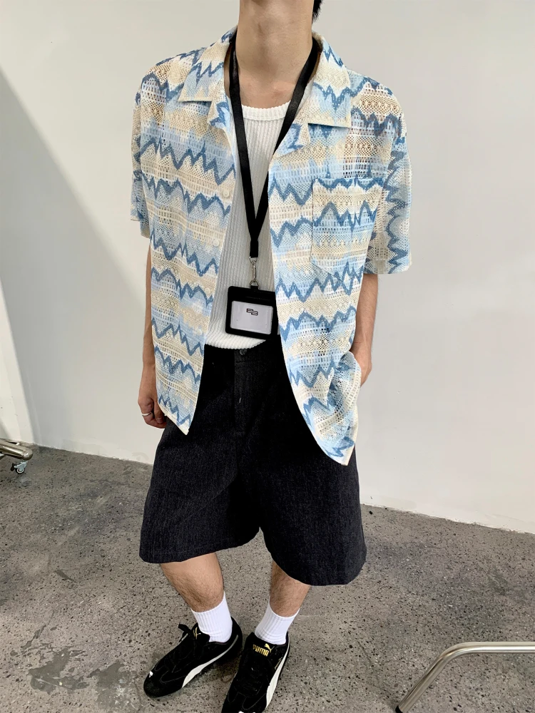 

Ретро-американская гавайская рубашка с коротким рукавом, свободная, повседневная, пляжная, для мужчин и женщин, летняя, удобная, универсальная.