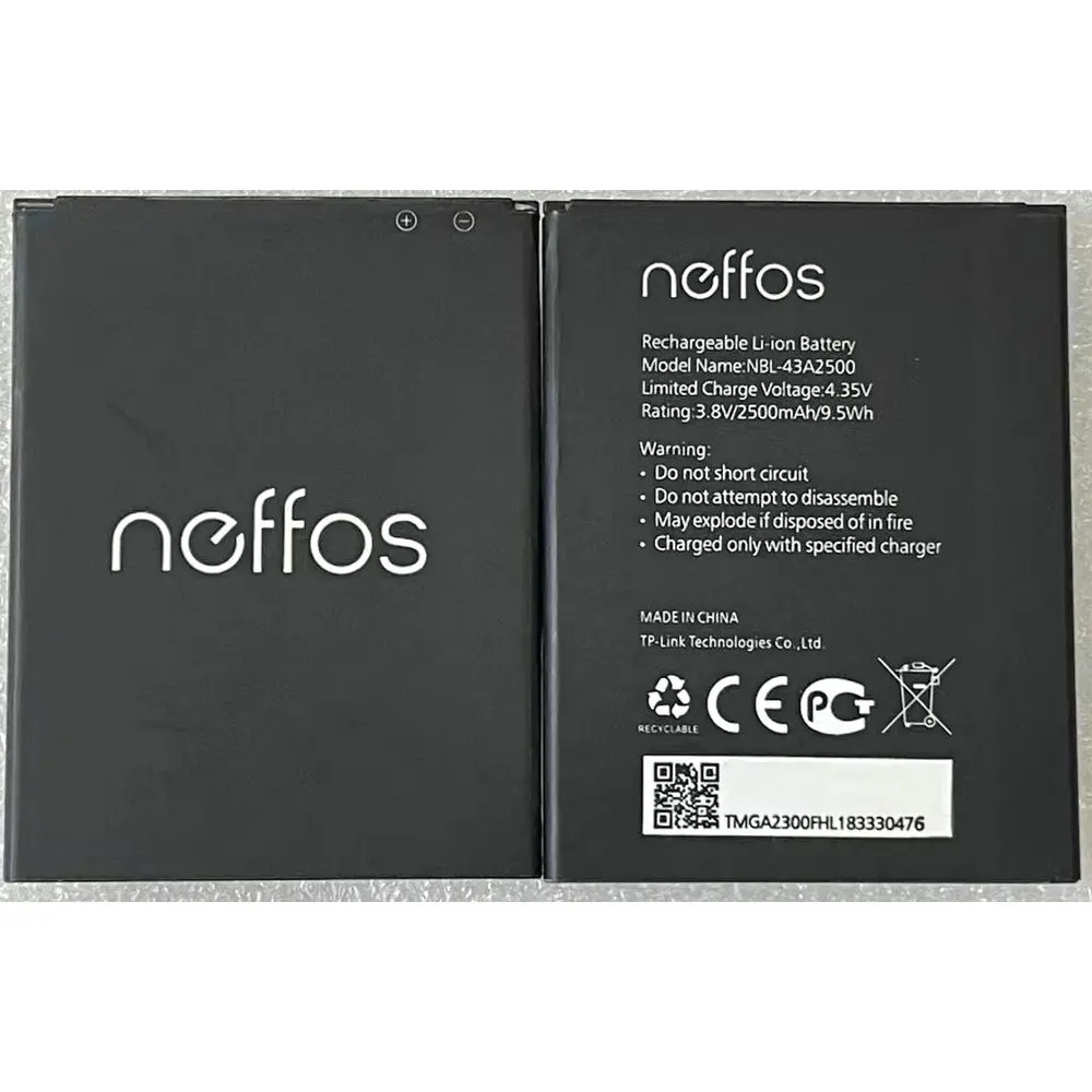 New NBL-43A2500 Original Battery For Neffos TP-Link C7S TP7051A TP7051C Mobile Phone