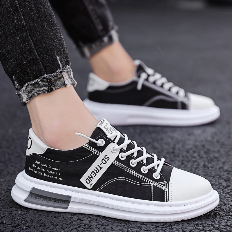 

Men's Low-top Round-toe Canvas New Fashion All-season Soft-soled Large-size High-quality Versatile Student Casual Shoes