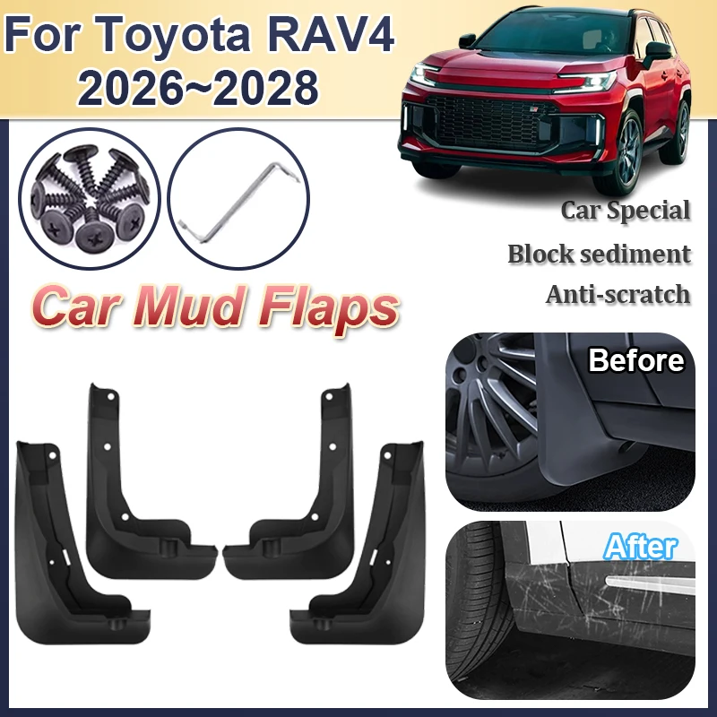 

Car Mudguards For Toyota RAV4 Accessories XA60 2026 2027 2028 MK6 Auto Front Rear Fender Wheel Covers MudFlaps Car Accessories