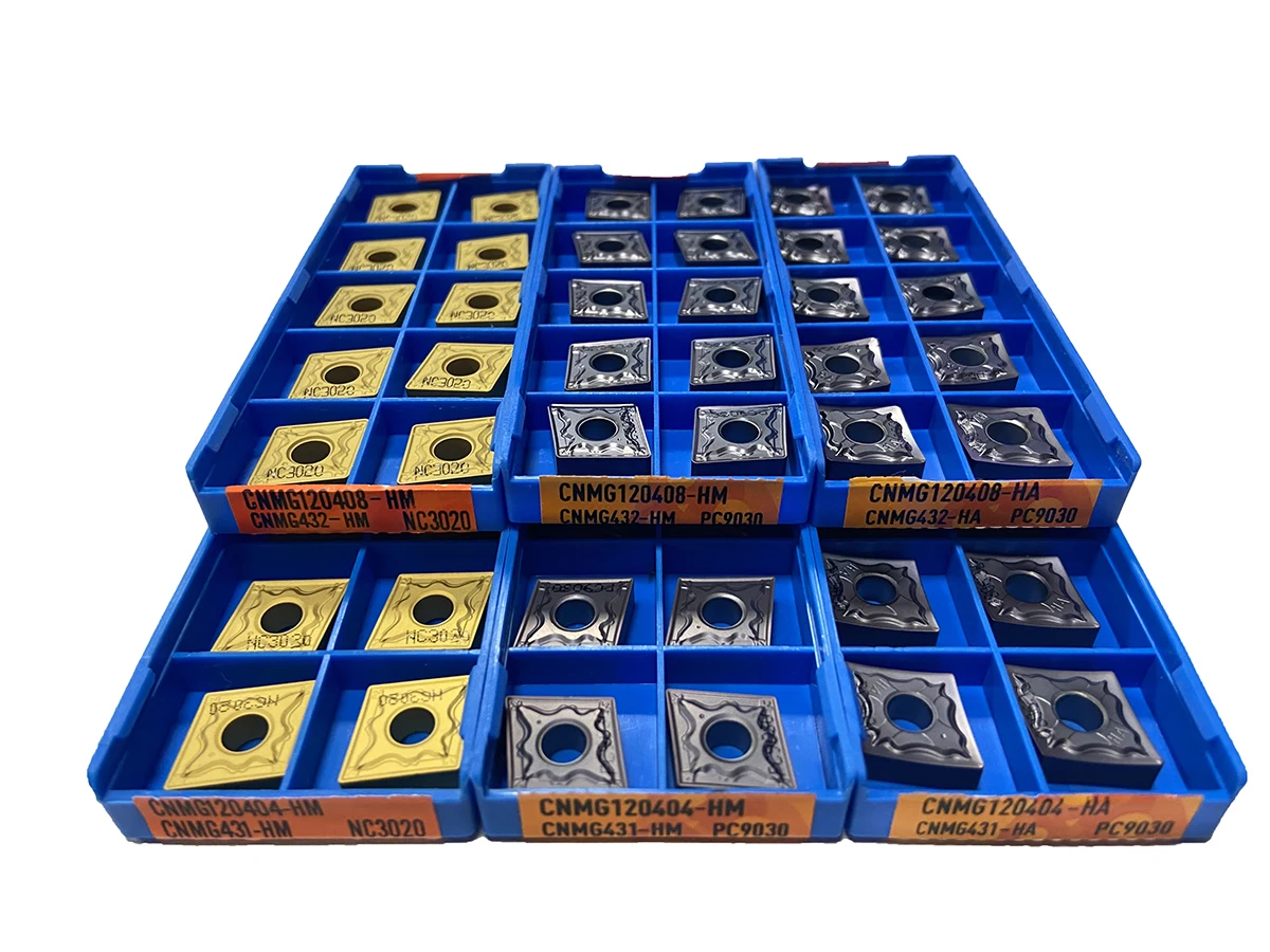 10pcs CNMG431/432-HM/HA CNMG120404/08-HM/HA NC3020/PC9030 Inserções de carboneto Resistente e resistente ao desgaste, alta qualidade