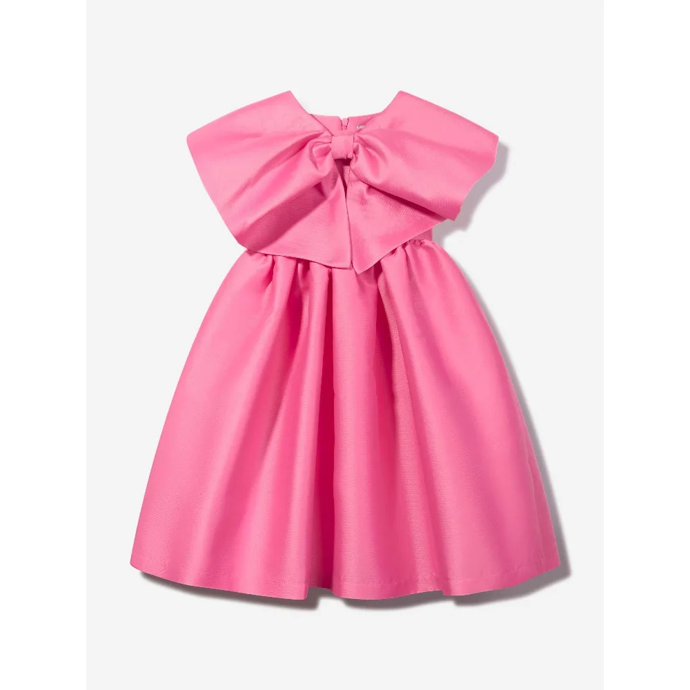 Customized Draped Mini Flower Girls Dress for Wedding 2026 Satin Kids Gown Luxury Birthday Party First Communion Kids Gowns