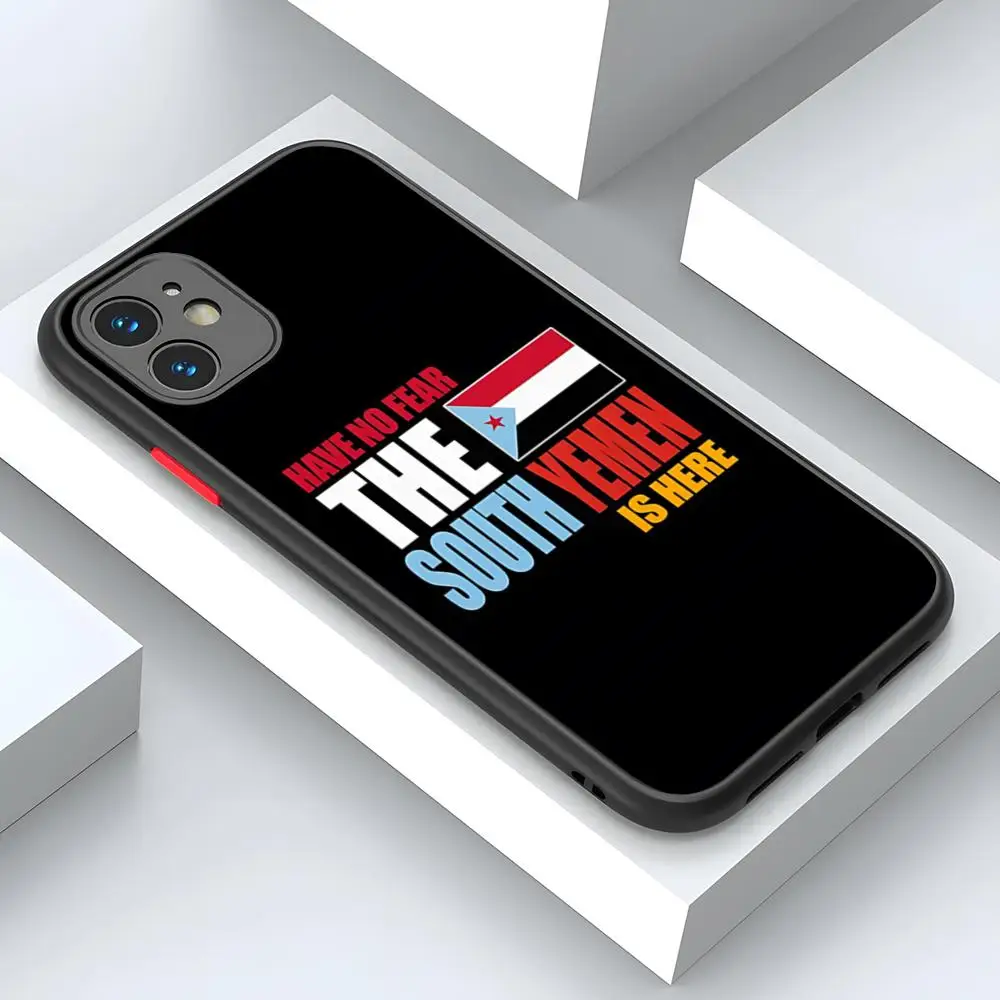 Yemen Country Flag Phone Case Matte Transparent Back For iPhone 15 14 13 12 11 Pro Max X XR XS 8 SE Mini Plus Cover