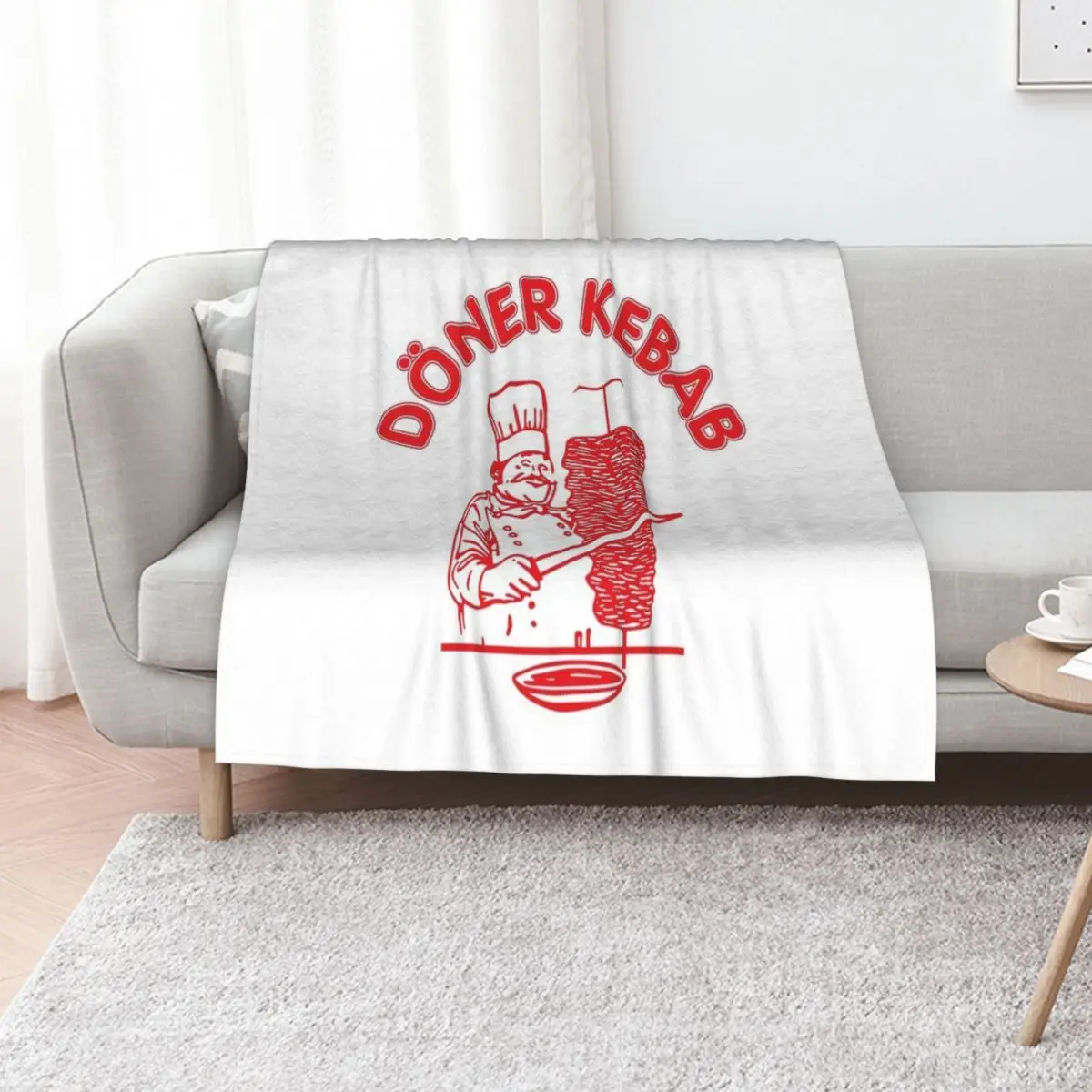 D?ner Kebab Throw Blanket Fuzzy Plush Throw Blanket for Sofa Chair