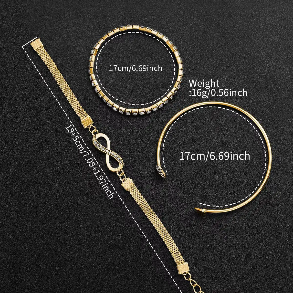 4PCS Fashion Women Watches Bracelets Set Luxury Analog Quartz Wristwatch Reloj Mujer（Without Box）