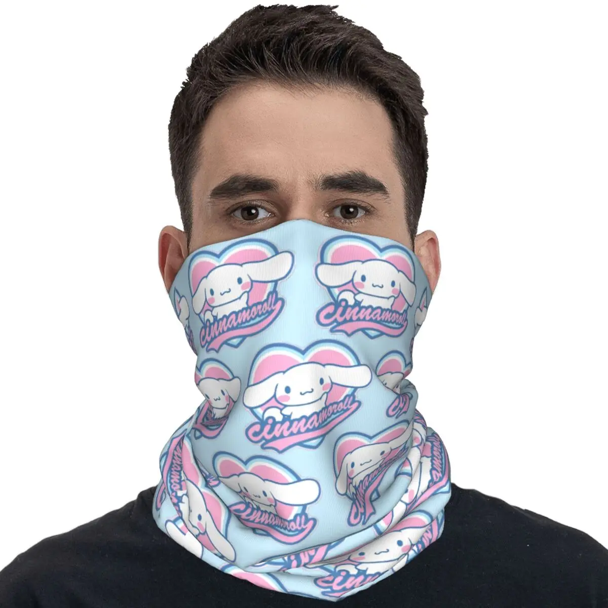 Cinnamoroll Heart Cycling Mask Neck Cover Face Cover Mask Cool Hiking Camping UV Protection Scarf Bandana