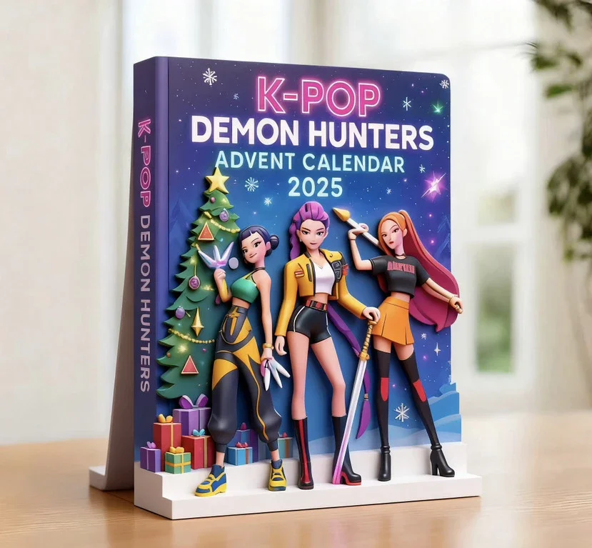 K-Pop chasseurs de démons calendrier de l'avent 2025 porte-clés Saja garçons Jinu pendentif compte à rebours boîte aveugle Halloween cadeaux de noël jouets