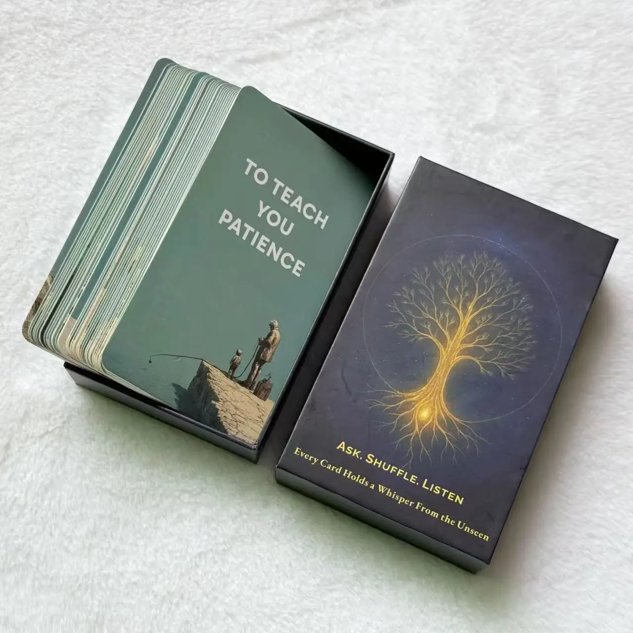 

Колода карт Whispers of Why Oracle, карты 56 ответов для личного отражения, инструмент для мышления для начинающих, 12*7 см, 14+