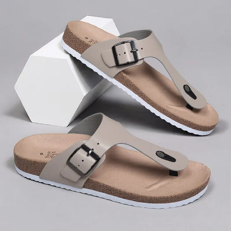 

Anti-slip and Wear-resistant Couple Beach Flip-flops for Men and Women, Summer Fashionable Cork Sandals