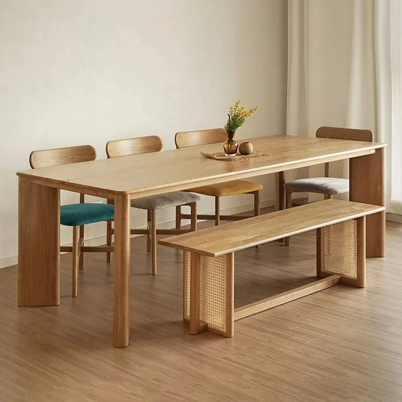 Wooden Organizer Party Table Event Wedding Unique Nordic Luxury Center Computer Dining Table Restaurant Beauty Home Decoration
