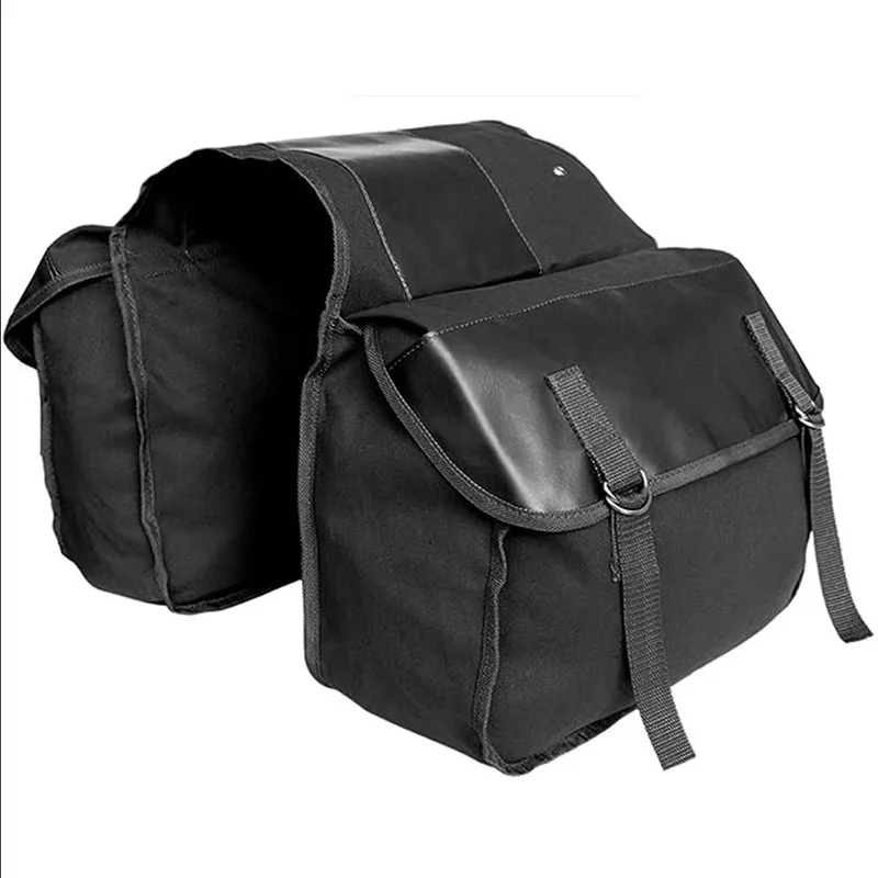 

Canvas Motorcycle Saddle Bags Universal Bicycle Scooter Travel Saddlebags Tool Bag Panniers for Sportster Honda Yamaha Suzuki