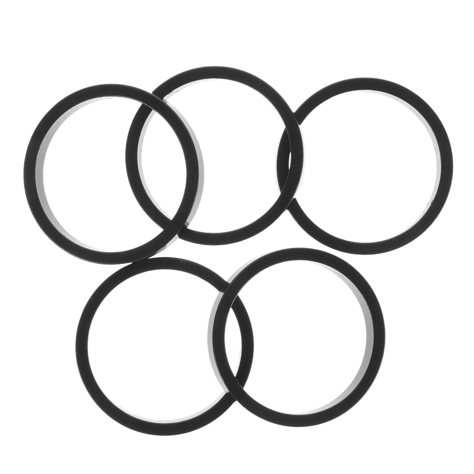 

5Pcs Aluminum Alloy Bike Headset Spacers Lightweight Shock Absorption Stem Spacers for Mountain Bike Front Fork Gasket