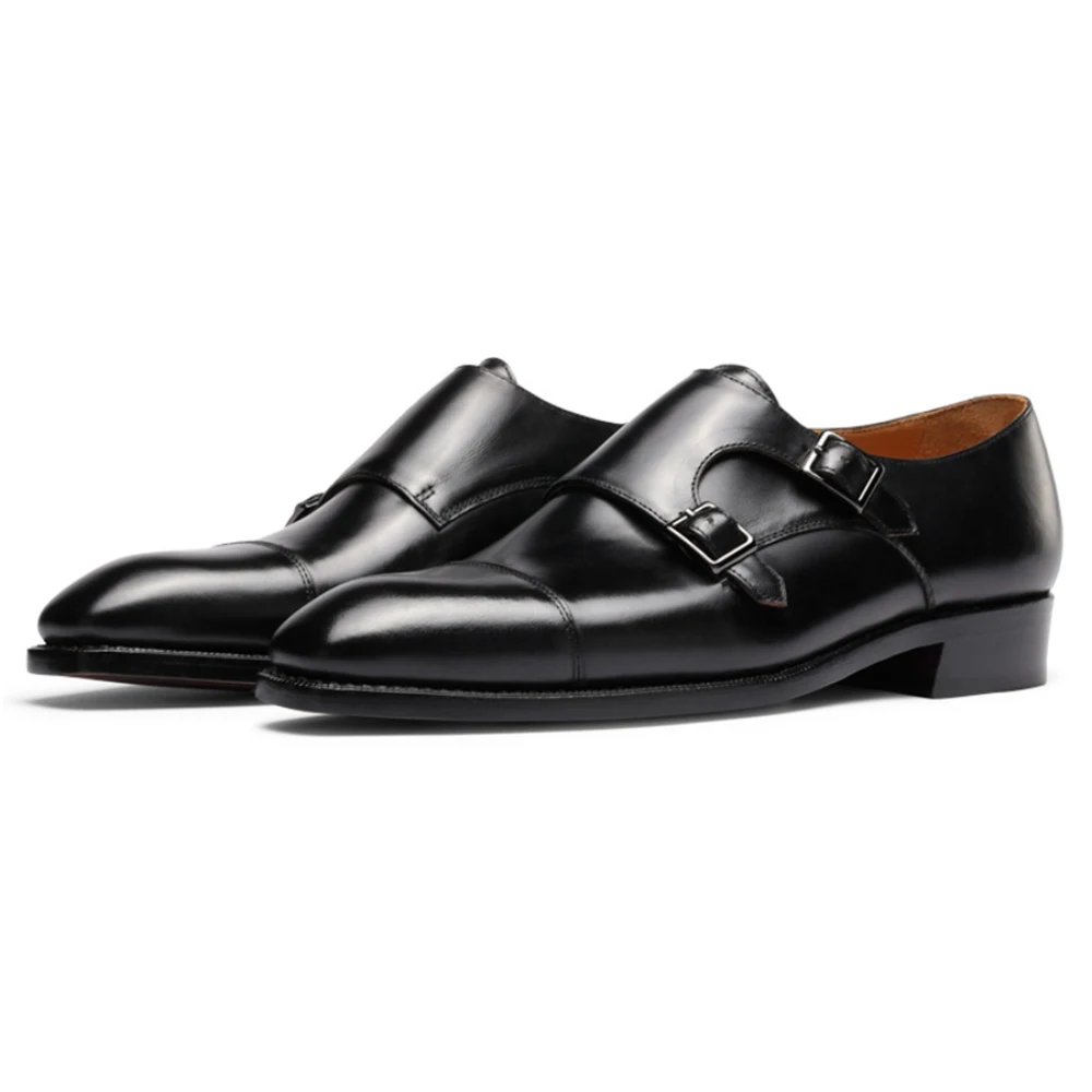 Monk Strap for Men Formal Leather Party Wedding Designer Shoes Men's Slip-on Oxfords Dress Shoes