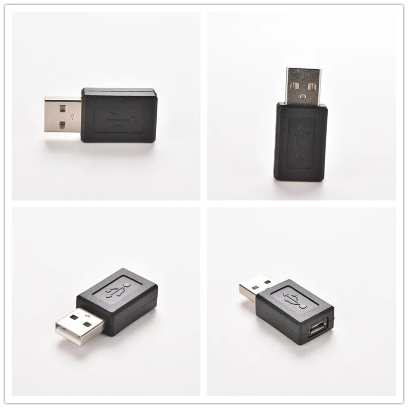 JETTING 1Pcs Black Firm USB 2.0 A Male to Micro USB B Female M/F USB Adapter 5 Pin Micro USB Plug Converter Connector