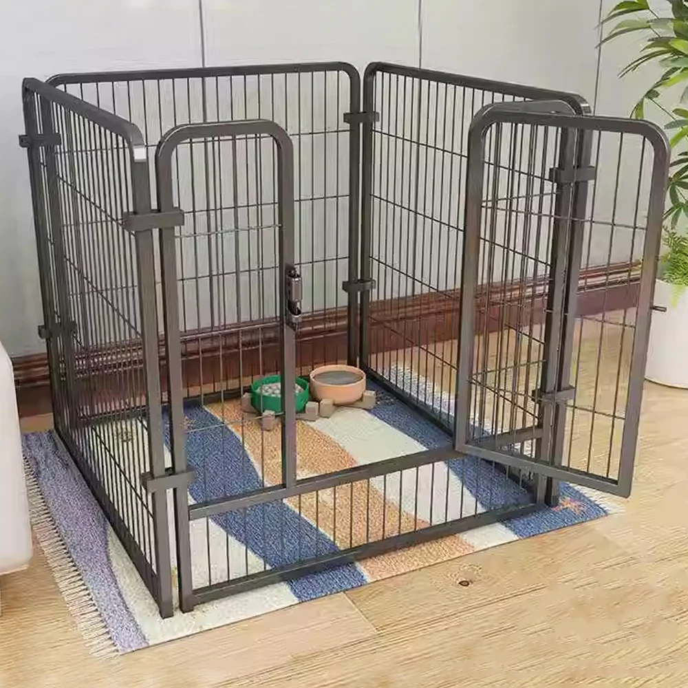 4/6 لوحات سياج الكلب للكلاب القط أرنب الحيوانات الأليفة روضة طوي جرو ممارسة بيت تيدي الحيوان الهروب حاجز الثقيلة قفص #3