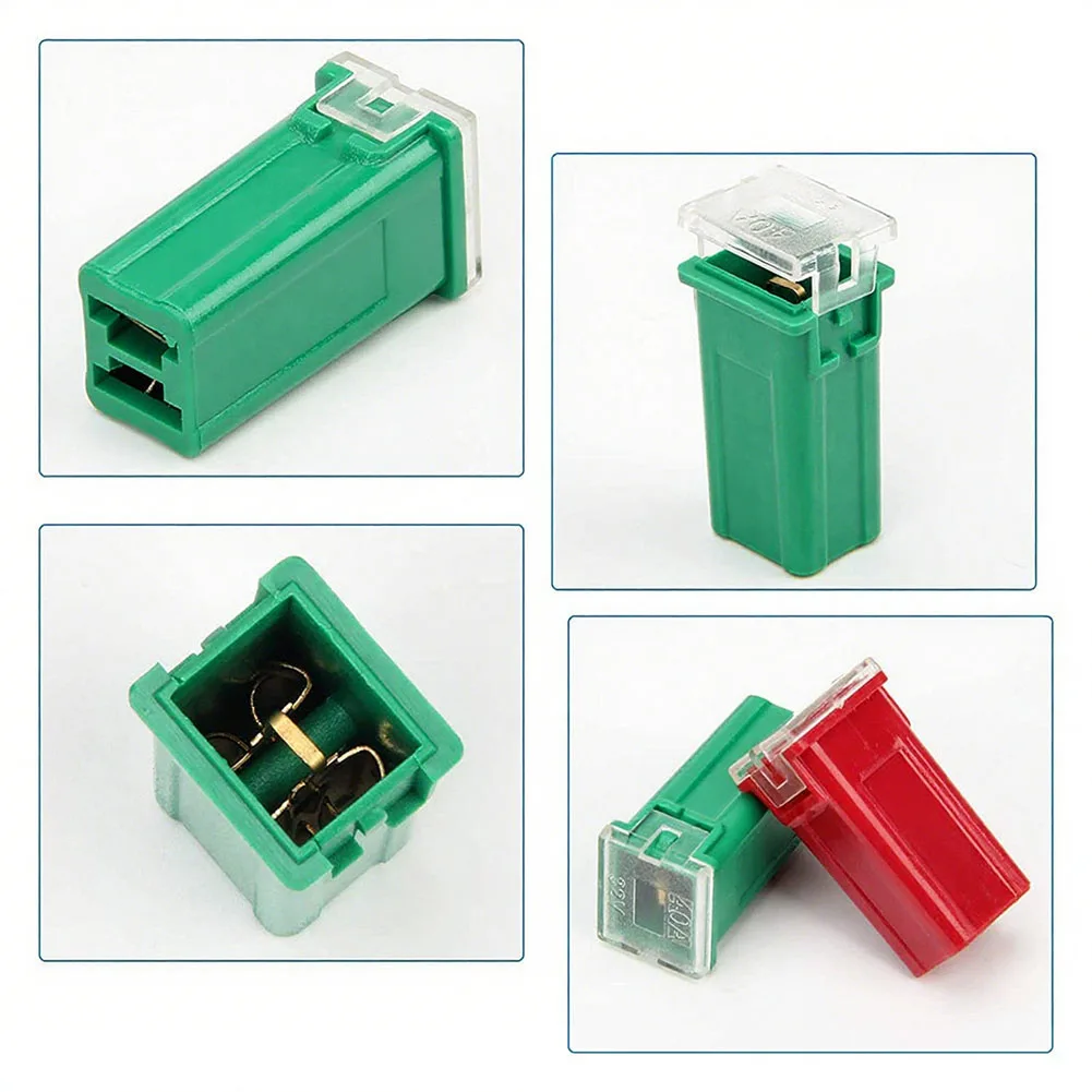 30 قطعة صندوق السيارة على شكل فيوز صغير مجموعة 20A-60A مع موصلات النحاس في الإسكان البلاستيكي المشفر الملون لسيارة شاحنة قارب و RVs