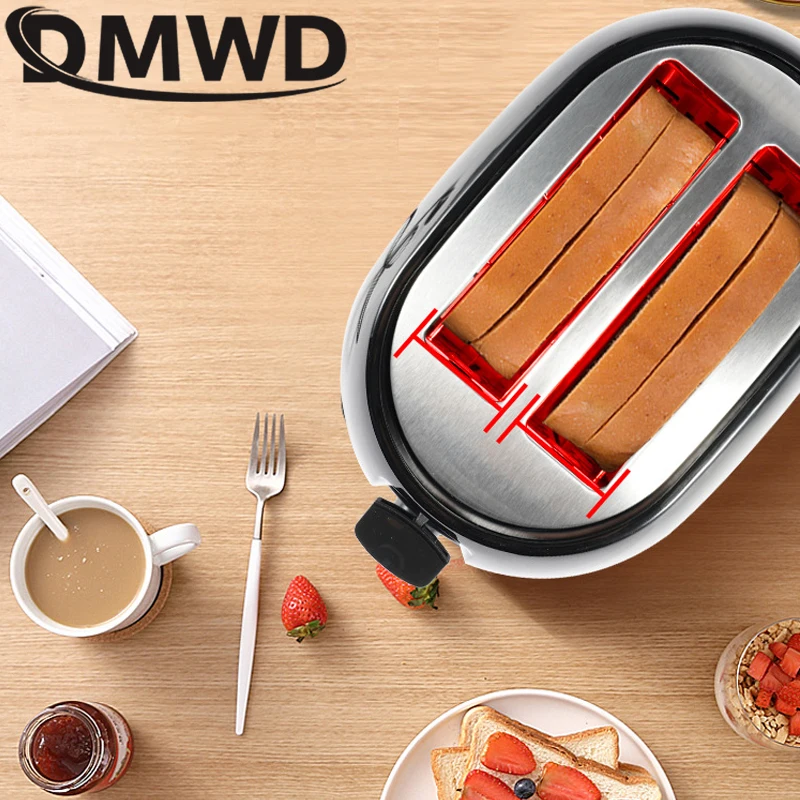 DMWD Electric Toaster Automatic Bread Baking Machine Toast Sandwich Grill Oven Maker 2 Slices Household For Breakfast 900W UK