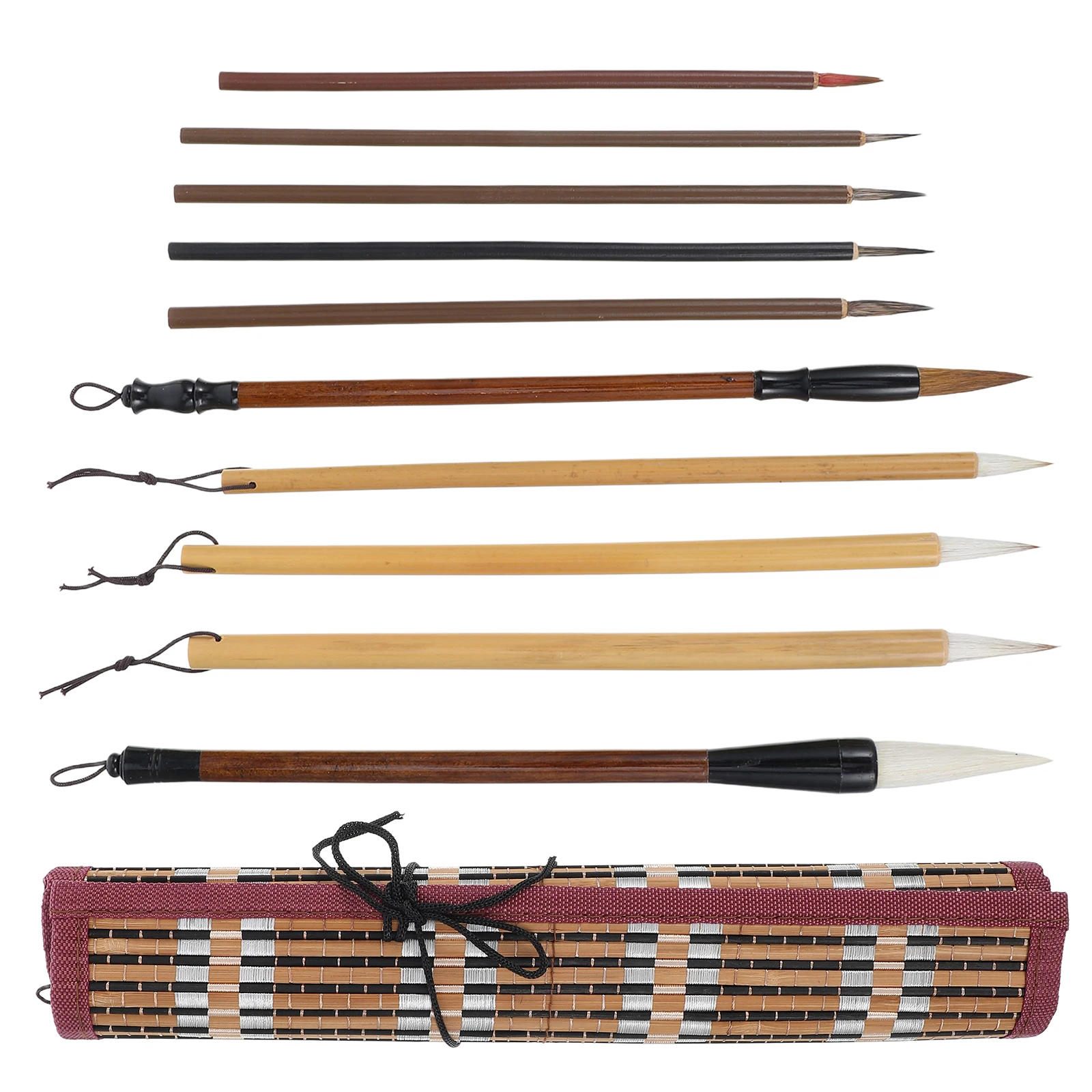 

10Pcs Chinese Calligraphy Brush Set Beginner Friendly Precision Watercolor Painting Art Supplies Calligraphy Pens