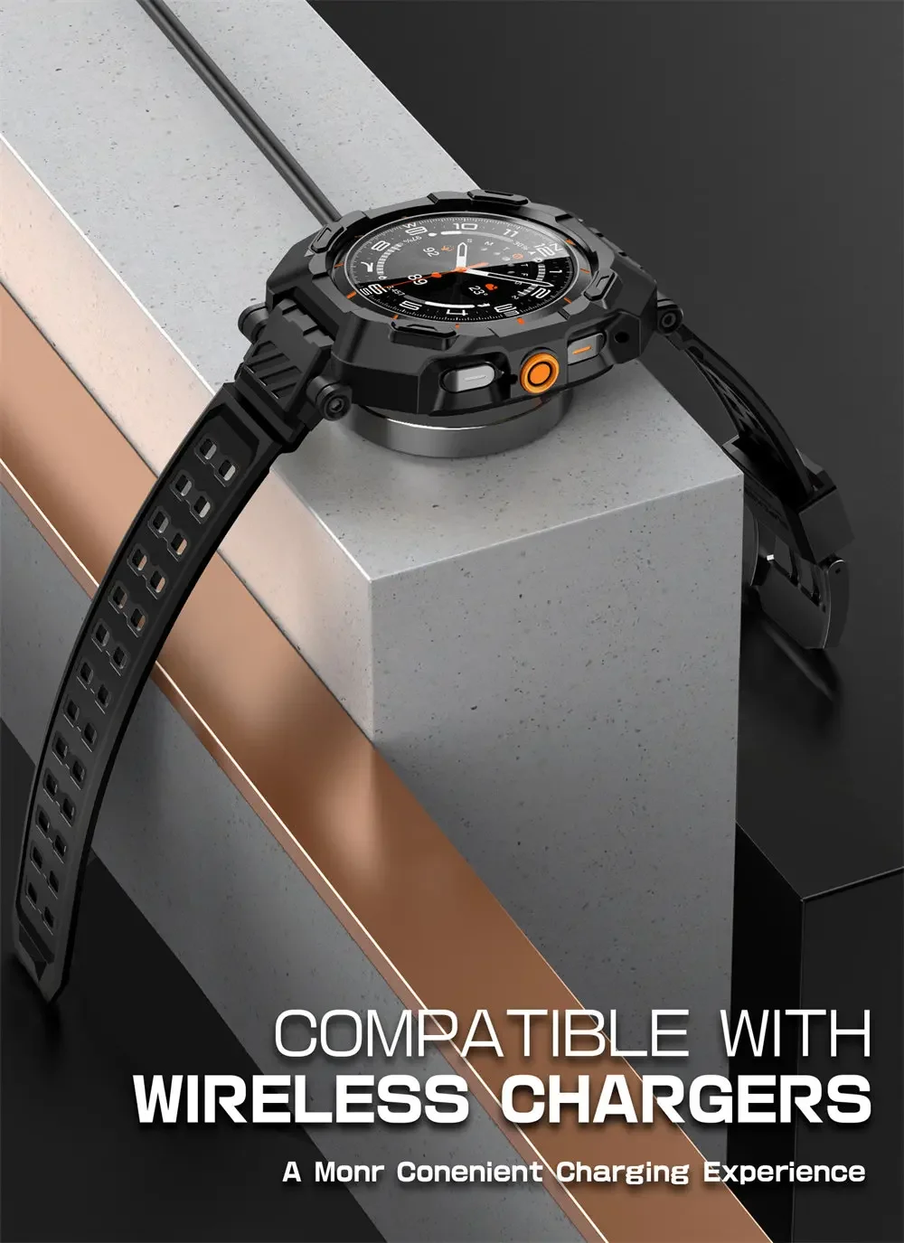Supcase For Samsung Galaxy Watch Ultra Case 47mm ub pro robuste Schutzhülle mit verstellbarem Armband mit Displays chutz folie – Detail 10