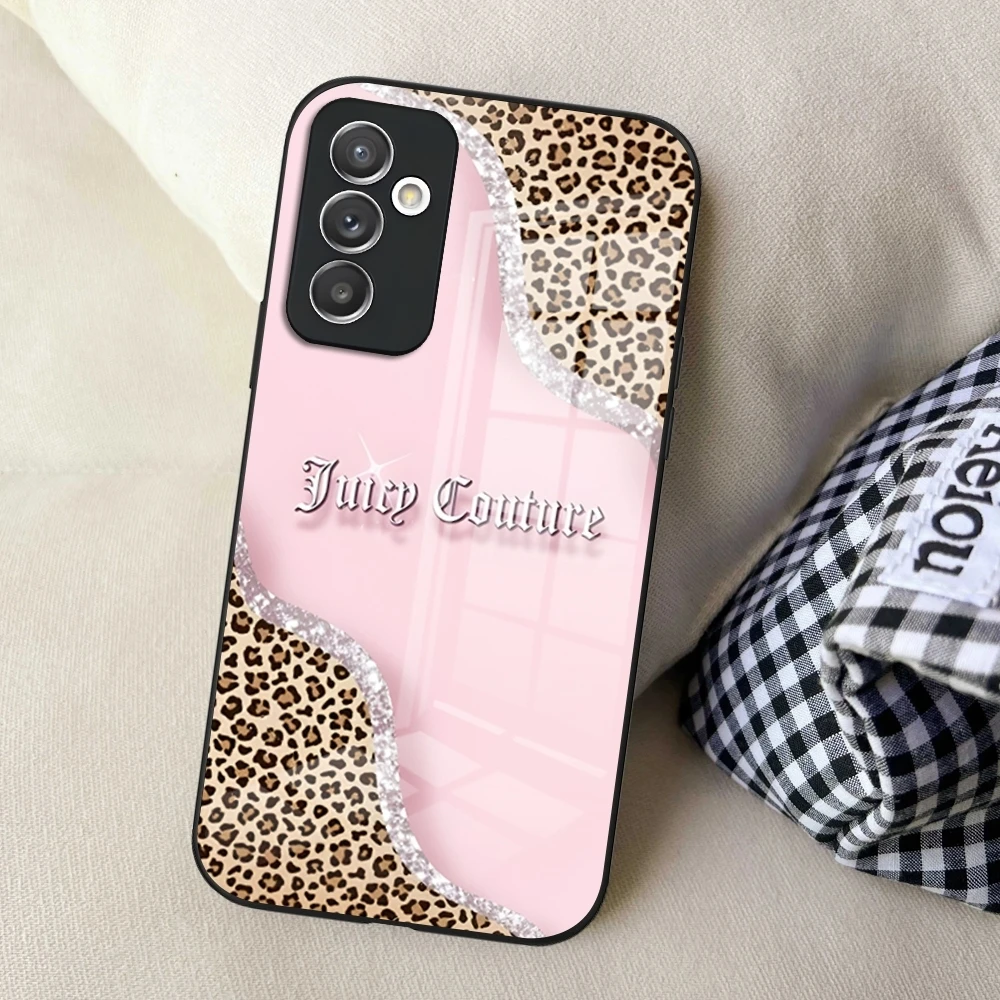 J-Juicy C-Couture Phone Case for Samsung S24 Ultra S23 S22 S20 Fe S21 Plus Galaxy A54 A34 A24 A53 Note 20 Glass Cover