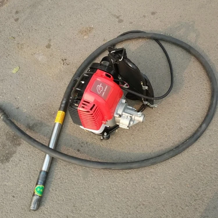 حقيبة ظهر محمولة هزاز الخرسانة يعمل بالبنزين مع 2 44 متر عمود مرن باليد هزاز لعبة البوكر الخرسانية #6