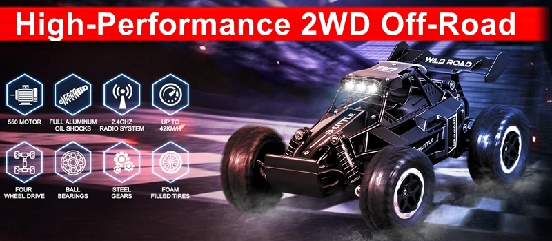 Oike 1:16 RC-Auto Ferngesteuertes Auto Funk-Buggy Truck Drift-Rennwagen Kletter-Offroad-Fahrzeug Outdoor-Spielzeug für Jungen und Kinder – Detail 2