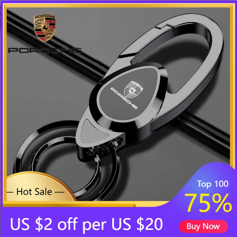 

Car Sticker For Porsche Cayenne Panamera Macan 911 Metal Car Keychain Holder Key Ring Chain Emblem Pendant Lanyard For Porsche 9