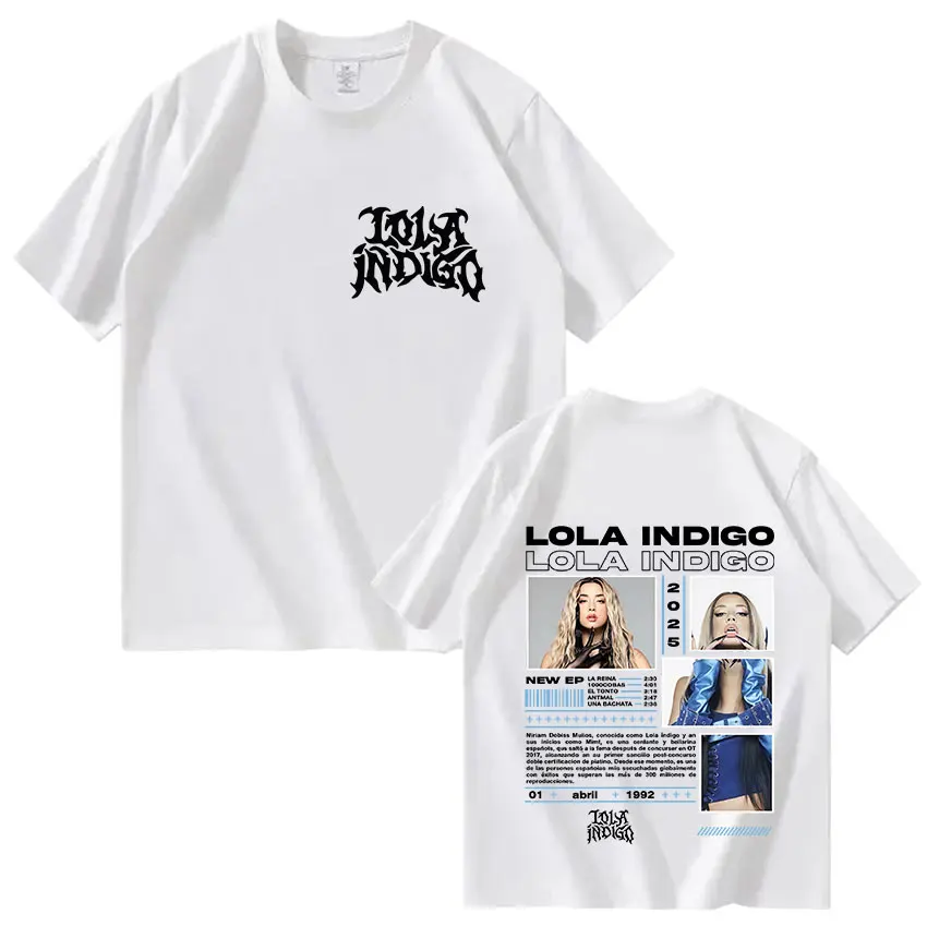المغني لولا النيلي ألبوم جديد 2025 الجرافيك تي شيرت الرجال النساء الهيب هوب البوب المشجعين تي شيرتات قصيرة الاكمام فضفاضة س الرقبة القطن تي شيرت #2