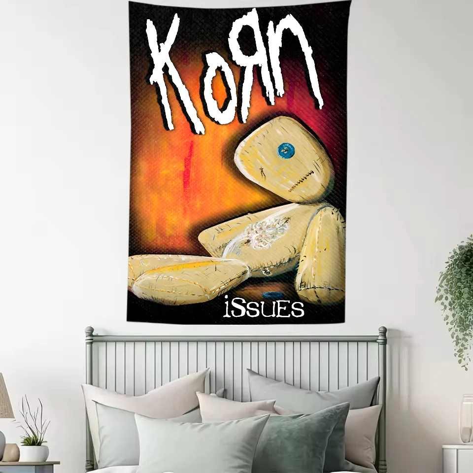 Korn Band  Tapestry Polyester Printed Gift Banner Home or Outdoor For Decoration Tapestry