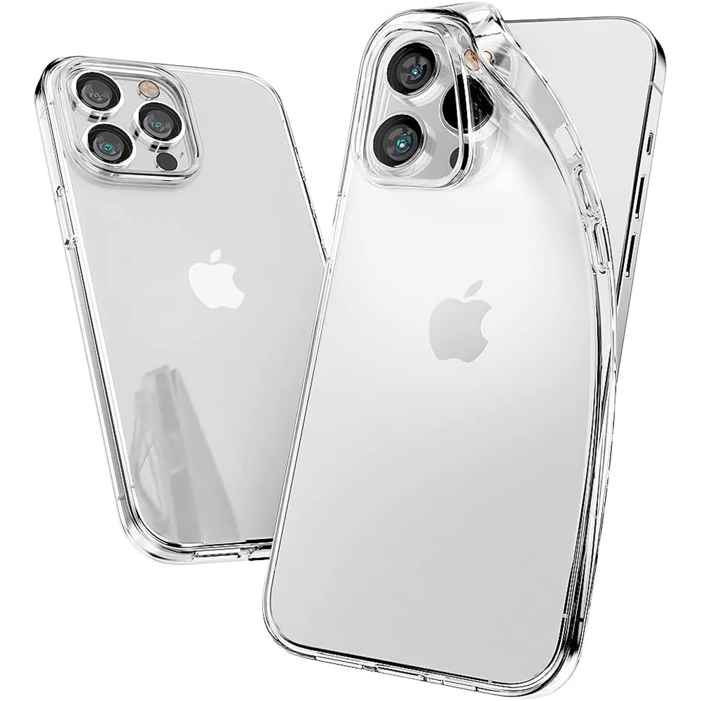 Capa Traseira de Geléia, TPU, iPhone 13, iPhone 12 Mini, iPhone 11 Pro Max, iPhone 14 Plus, Capa de Telefone de Silicone Original para iPhone, Ultra Fino, Macio, Transparente, iPhone 13, iPhone 12 Mini