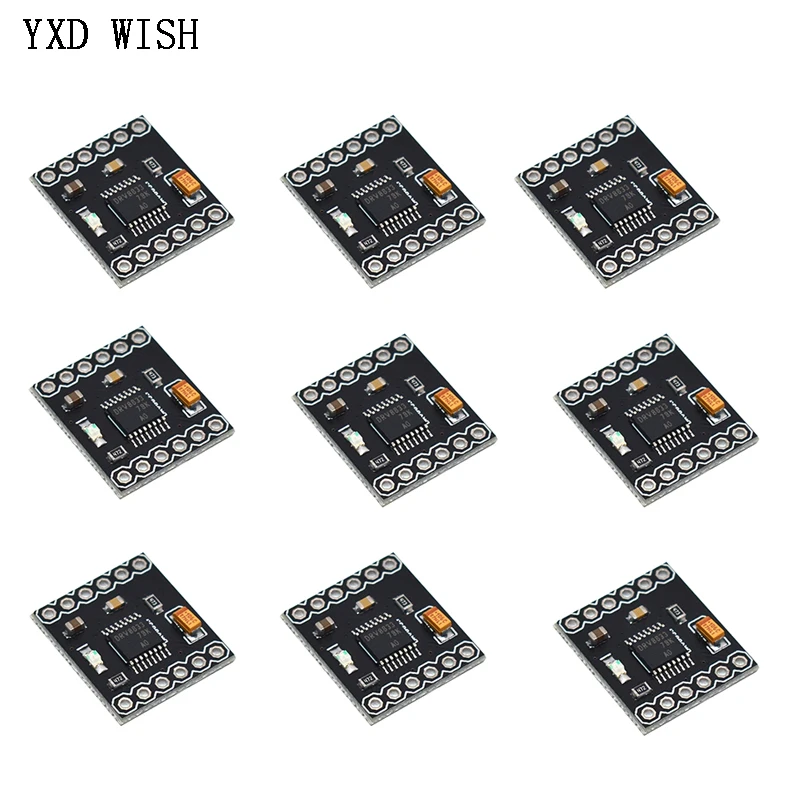 10pcs drv8833 מנוע מנוע לוח מודול 1.5a 3v-10v יחיד h-גשר 6pin מנוע הגנה overdהנוכחית dc ציוד