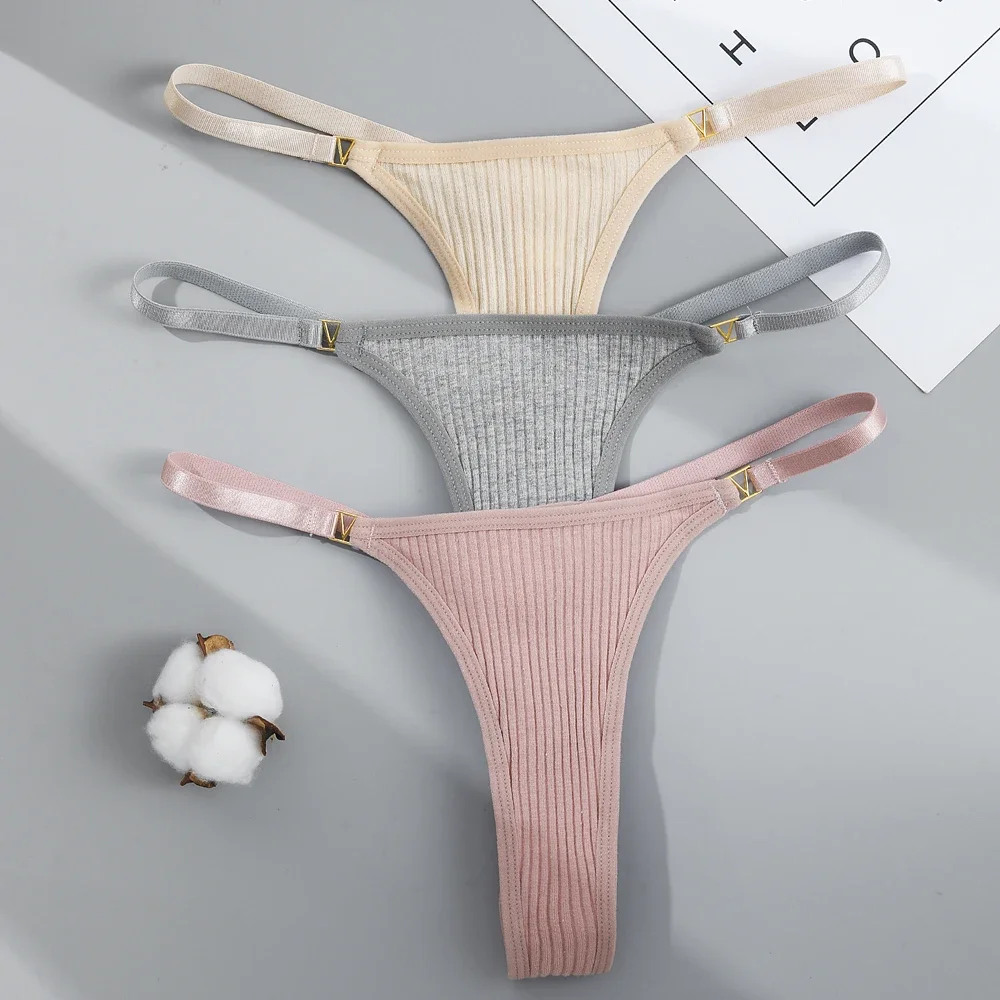 Women\'s Thong Sexy Panties Underwear Cotton Panties Low Waist G-String Panties Women\'s Cotton Lingerie Female Underwear