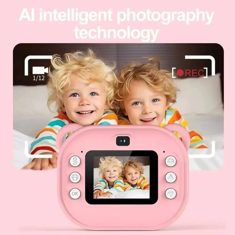 Digitale camera voor kinderen Instant Print voor kinderen Thermische printcamera Instant fotodrukcamera Videospeelgoed + 32G-geheugenkaart